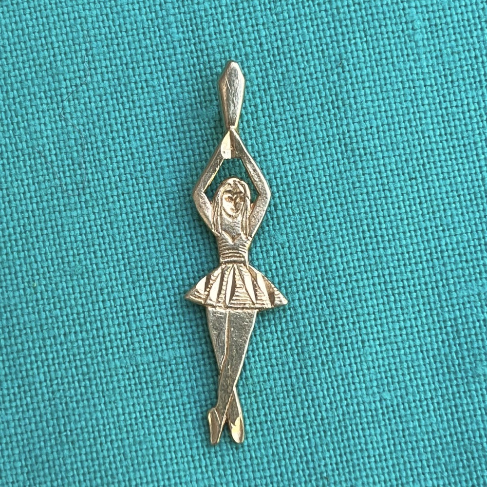 🩰 Vintage Solid 14k Gold Dancer Ballerina Charm or Pendant